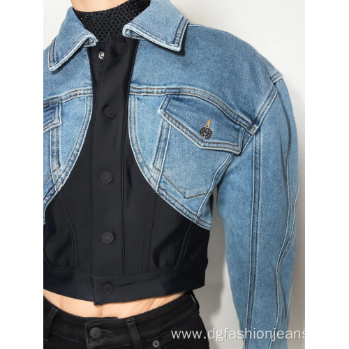 Motorcycle Short Stylish Denim Jackets For Women